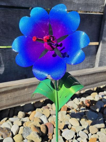 Picture of 22-Short Heart- Deep Waters - Purple/Berry Center
